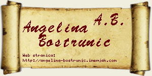 Angelina Boštrunić vizit kartica